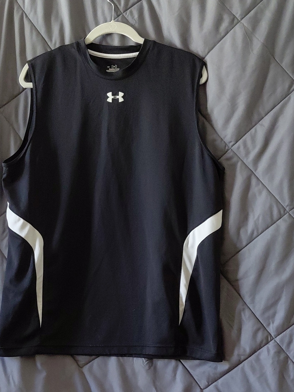 Under Armour Men’s Black Tank Top with White Accents